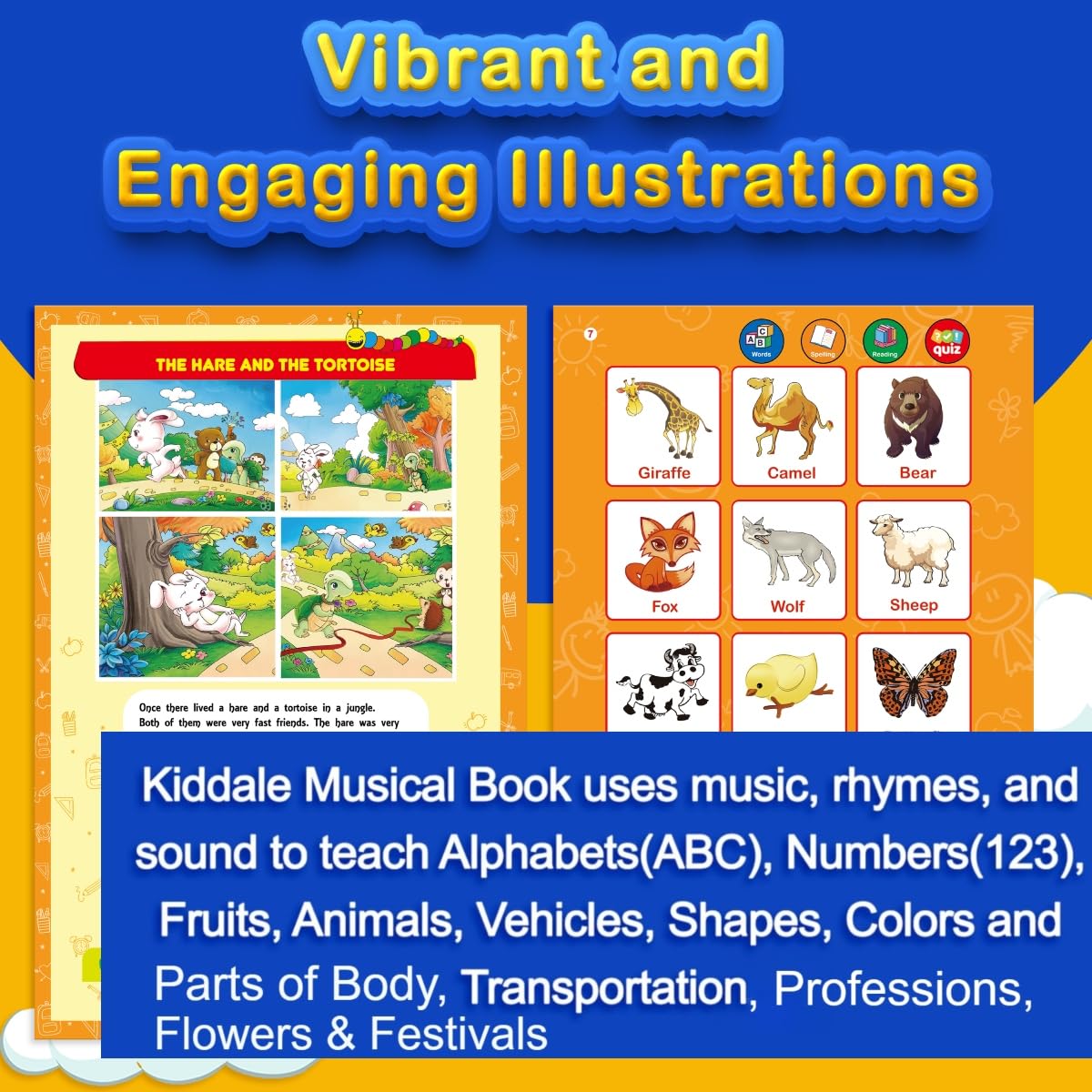 Kiddale ABC & 123 Smart Sound Book for Toddlers